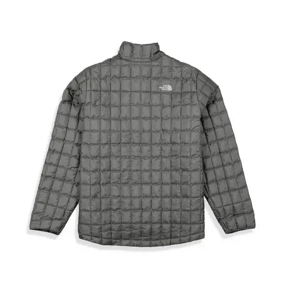 The North Face Thermoball Puffer Jacket Women's M Gray Insulated Full Zip KFC457